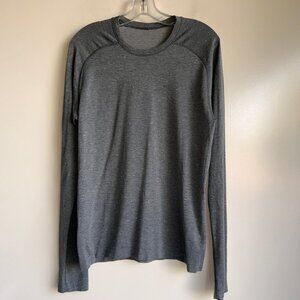 Lululemon Metal Vent Tech Gray Live in Practice Long Sleeve Shirt Men's Medium